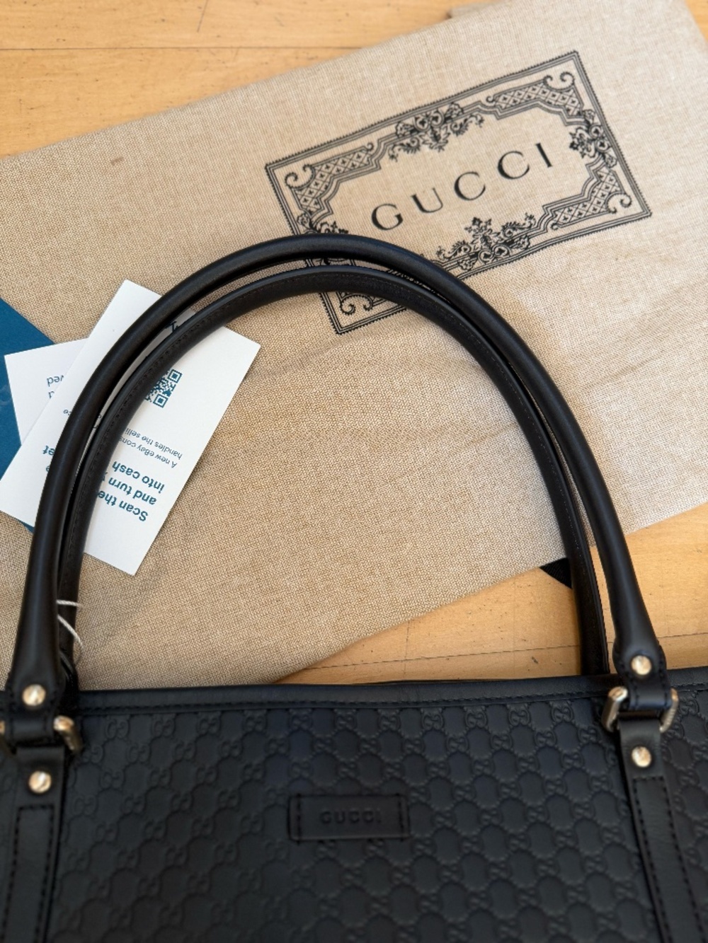 GUCCI micro GG leather large tote - Picture 14 of 15